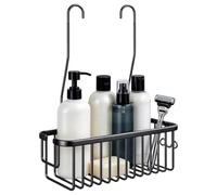 Panier de salle de bain grande capacité de rangement robuste avec crochet | Organiseur de douche à drainage rapide pour shampooing, après-shampooing, gel douche, savon, appartement, dortoir, hôtel