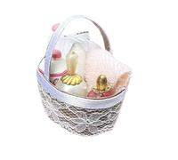 Panier de salle de bain miniature fait à la main pour maisons de poupées, vêtements en tissu robuste, accessoires de maison à 12 échelles, décoration de scène de maisons de poupées