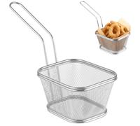 Panier de service miniature pour amuse-gueules frits avec poignée 130 x 115 x 80