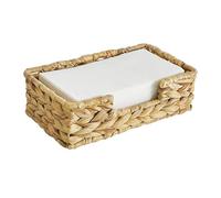 Panier de serviettes décoratif en rotin - Plateau de rangement en fibre naturelle pour table de salle de bain, cuisine, salon - Design convivial - Porte-serviettes en jacinthe d'eau