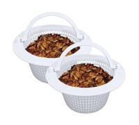 Panier de Skimmer Piscine 16cm, 2 Panier de Rechange pour Skimmer Standard avec poignée pour Un Retrait Facile, Filtre de vidange de piscine, panier d'écumoire pour piscines hors sol, piscine