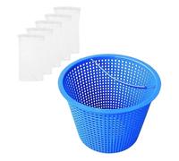 Panier de skimmer réutilisable de 18 cm - Panier de rechange pour skimmer standard - Avec poignée pour un retrait facile - Nettoie la saleté et les feuilles - Pour piscines souterraines et hors sol