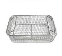 Panier De Stérilisation D'opération D'instrument D'acier Inoxydable 304, Plateau Chirurgical Médical, Approprié Aux Instruments Dentaires Médicaux Chirurgicaux(23.6in*15.7in*2.8in)