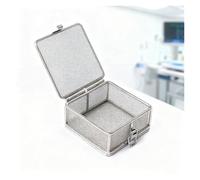 Panier de stérilisation en acier inoxydable 304 avec couvercle à clip | Bac perforé pour outils de laboratoire, instruments médicaux et lavage petites pièces autoclave