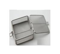 Panier de Stérilisation en Acier Inoxydable 304, Ouverture 0,5 mm avec Couvercle, Plateau Chirurgical pour Instruments Dentaires & Hôpitaux(12x12x5cm)