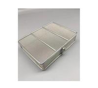 Panier de stérilisation en acier inoxydable avec couvercle, plateau perforé en maille pour l'organisation des instruments d'hôpital et de clinique