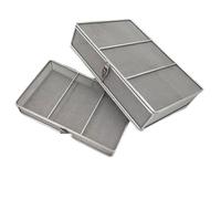 Panier de Stérilisation en Maille avec Couvercle, Boîte à Instruments Chirurgicaux - Acier Inoxydable de Qualité Hospitalière Maille 0,8 mm pour Nettoyage, Autoclave et Stérilisation(25 * 15 * 5cm)