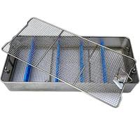 Panier De Stérilisation Médicale, Chirurgie Hystéroscopique Endoscopique Laparoscopique Boîte De Désinfection D’Instrument Orthopédique Boîte De Nettoyage en Acier Inoxydable, 40 * 30 * 7CM