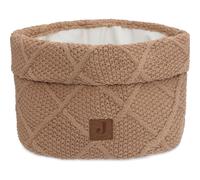 Jollein Panier d'entretien - Check Knit, Biscuit - 60% coton, 40% acrylique - 14 x 18 cm - Sable