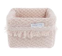 Panier de toilette Happiness Vieux rose-Ecru (18 x 18 cm)