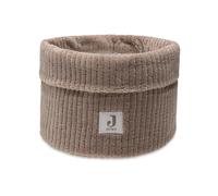 Panier de Toilette Jollein - Cloudy Rib - Milky Coffee - Panier de Rangement pour Table à Langer - Organisateur de Table à Langer - Accessoire Bébé - 14x18 cm