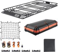 Panier de toit VEVOR Panier de toit pour voiture (2120 x 990 x 105 mm) Galerie de toit universelle, (charge maximale 113,4 kg), Galerie de toit pour SUV Trucks