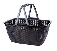 Panier de transport en plastique anthracite, 43 x 33 x 21,5 cm