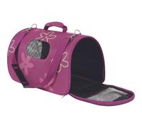 Panier de transport Flower. M. couleur prune. pour chat ou chien. max 6 kg