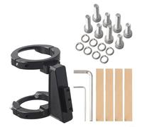 Panier de transport pliable pour vélo en alliage d'aluminium compatible avec les tubes avant pliables de 50 à 59 mm, vis incluses, Washe (argent)