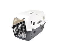 panier de transport pour animaux en plastique gris + couvercle ivoire 58*38*h38