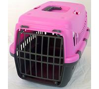 Panier de transport pour animaux, gris et fuschia