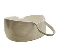 Panier de transport pour bébé, panier de transport pour bébé, corde de coton tissée pliable portable respirante pour nouveau-né panier de couchage chaise longue pliable pour nouveau-né