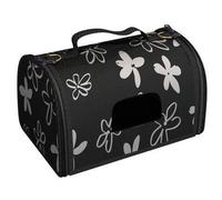 Panier de transport pour chien FLOWER MEDIUM noir