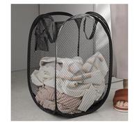 Panier de tri de Linge Sale Pliable, Cadre de Lavage, Sac de Rangement en Maille for Tissu de Salle de Bain, Seau à Linge, Pochette de Rangement(Light Blue)