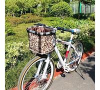 Panier de vélo amovible pour petits animaux de compagnie - Sac de vélo avant pliable - Chariot portable pour chats et chiens