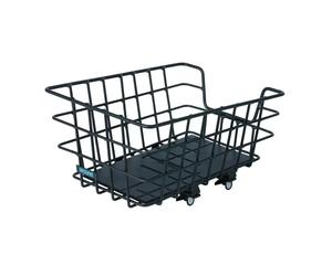 Panier de vélo arrière en aluminium autour du college maille large avec adaptateur supplémentaire Mijnenpieper Noir