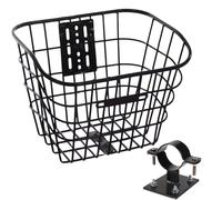 Panier de vélo avant amovible pour guidon de scooter | Panier pour vélo | Fer épais universel pour trottinettes électriques, vélos électriques, vélos électriques, grande capacité, pour les trajets
