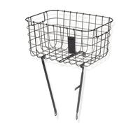 Panier de vélo avant maille en acier avec supports Basil Robin Noir