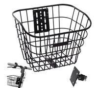 Panier de vélo avant : porte-vélo amovible, boîte de rangement pour guidon | Panier de cadre en fil métallique, solution de transport légère pour les éléments essentiels, les voyages