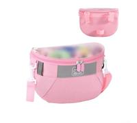Panier de vélo avant pour enfants, sac de guidon étanche avec sangle amovible, semi-circulaire pour (rose)