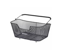 Panier de vélo arrière - BASIL - Modèle nid d'abeille - Acier - Noir - 47x30x25 cm