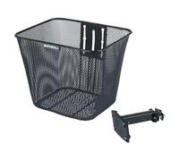 Basil Panier avant Bilbao FM avec support potence fixe acier Noir Taille unique