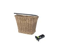 Panier de vélo Basil Bremen Aspect rotin avec Support de Guidon KF 27 x 35 x 29 cm - Seagrass