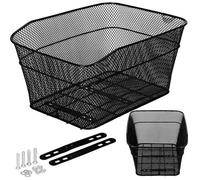 Panier de vélo de porte-bagages arrière SPRINGOS® 30 x 39,5 cm - Noir - Adulte - Mixte