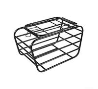 Panier de vélo électrique avec support à pédale avant pour petits animaux de compagnie, cadre en acier au carbone, supporte jusqu'à 20 kg, doublure intérieure de protection amovible (sans doublure)