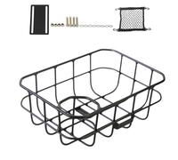 Panier de vélo en alliage d'aluminium avec finition oxydation anodique pour une durabilité légère et fonctionnelle (noir)