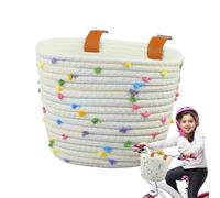 Panier De Vélo En Corde - Support Tissé À La Main, Support De Rangement En Coton, Design Tressé Épais Avec Sangle Réglable | Solution De Montage Portable Pour Vélo Pliant Électrique Pour Les Dép