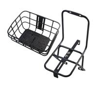Panier de vélo en d'aluminium - Support de support, porte-bagages | Panier de vélo avant en alliage d'aluminium de 50,8 x 26,5 x 18 cm - Panier de transport sans perçage pour animaux de