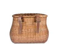 Panier de vélo en osier - Panier de charge de guidon avec sangle pour ceinture | Conteneur de vélo mignon et élégant pour ranger des biens | Accessoires pour vélos