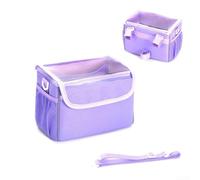 Panier de vélo étanche - Sac de guidon de couleur vive pour tricycle ou scooter - Bandoulière amovible - Accessoire d'équitation en plein air (violet)