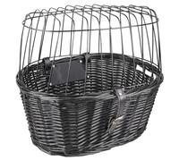 Panier De Vélo Flamingo Pour Chiens Noir 46,5x37,5x40,5cm Système De Clic 12kg