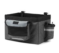 Pliable Oxford Tissu Vélo Panier 10kg Charge Vélo Guidon Avant Sac Boîte Animal Chien Chat Transporteur Vélo Accessoires pour,Noir