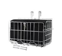 Panier de vélo, panier de roue arrière - Panier de vélo pliable en métal - Panier avec poche intérieure amovible - Panier de moto pour sac, sac à dos, chargement, casque de protection