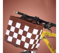 Panier de vélo pliable en feutre, panier avant portable de 13 L avec poignées, grande capacité pour panier, pour le shopping, les déplacements, les animaux domestiques (marron)