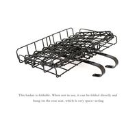 Panier De Vélo Pliable En Métal,Avant Ou Arrière, Sac Suspendu, Pour Vtt, Fil, Pliant, Noir,