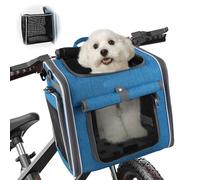 Panier de vélo pour chien avant pliable et extensible 4 en 1 avec 4 ouvertures, fenêtres en maille et protection contre la pluie, panier de vélo pour chats et chiens de petite et moyenne taille