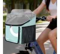 Panier de vélo pour Chien et Chat 4 en 1 avec dégagement Rapide, Convertible en Sac à Dos, Sac à Main et lit pour Animal de Compagnie pour Le Cyclisme en Plein air, Les Voyages la Maison, Bleu, pa