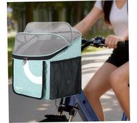 Panier de vélo pour Chien et Chat 4 en 1 avec dégagement Rapide, Convertible en Sac à Dos, Sac à Main et lit pour Animal de Compagnie pour Le Cyclisme en Plein air, Les Voyages la Maison, Bleu, pa