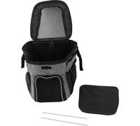Panier de vélo pour chien imperméable à l'eau et respirant Sac à dos à bretelles amovible pour les voyages en extérieur Gris
