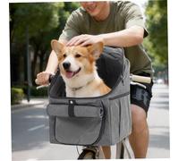 Panier de vélo pour Chien, Panier de vélo pour Animaux Compagnie avec Boucle à dégagement Rapide, Porte-Chat Multifonctionnel pour Sac à Dos, Sac Main et lit Repos intérieur, Gris, Chien